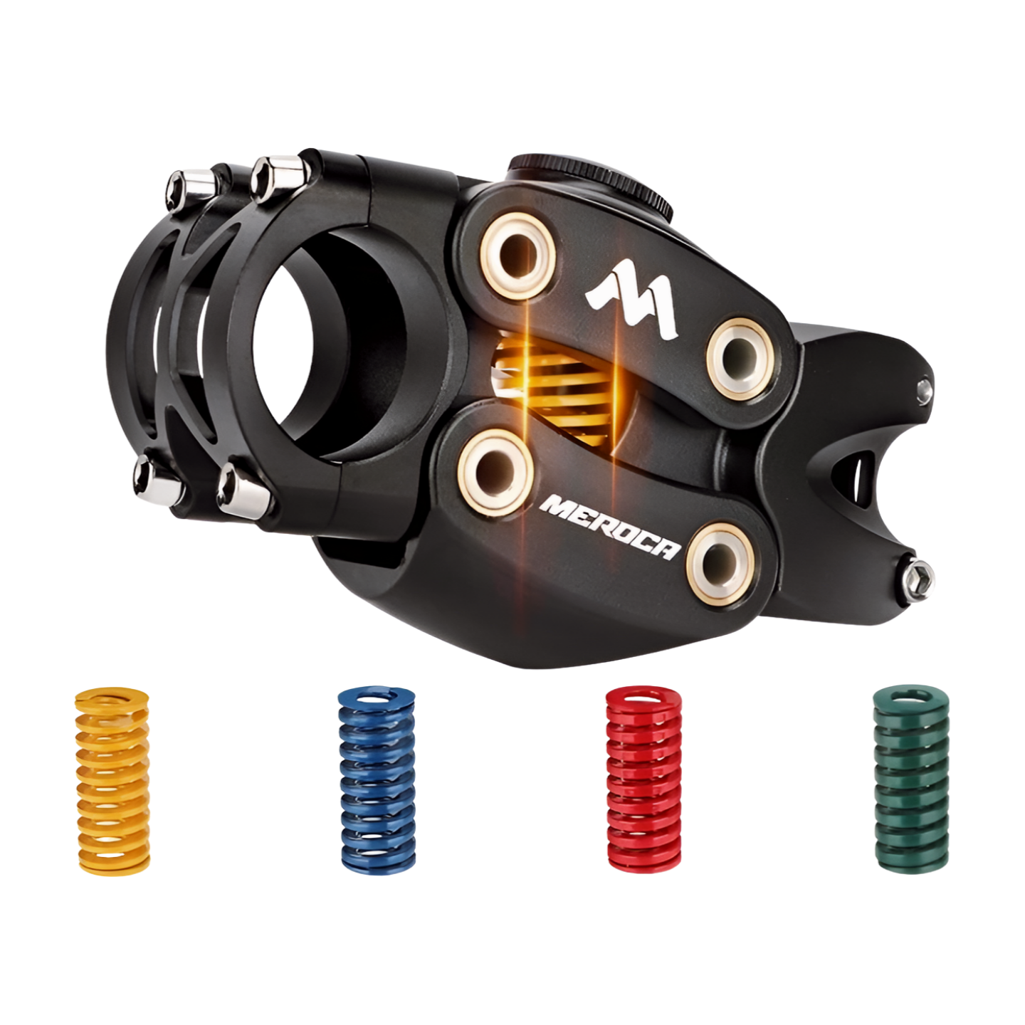 Shock-Absorbing Bicycle Handlebar Stem