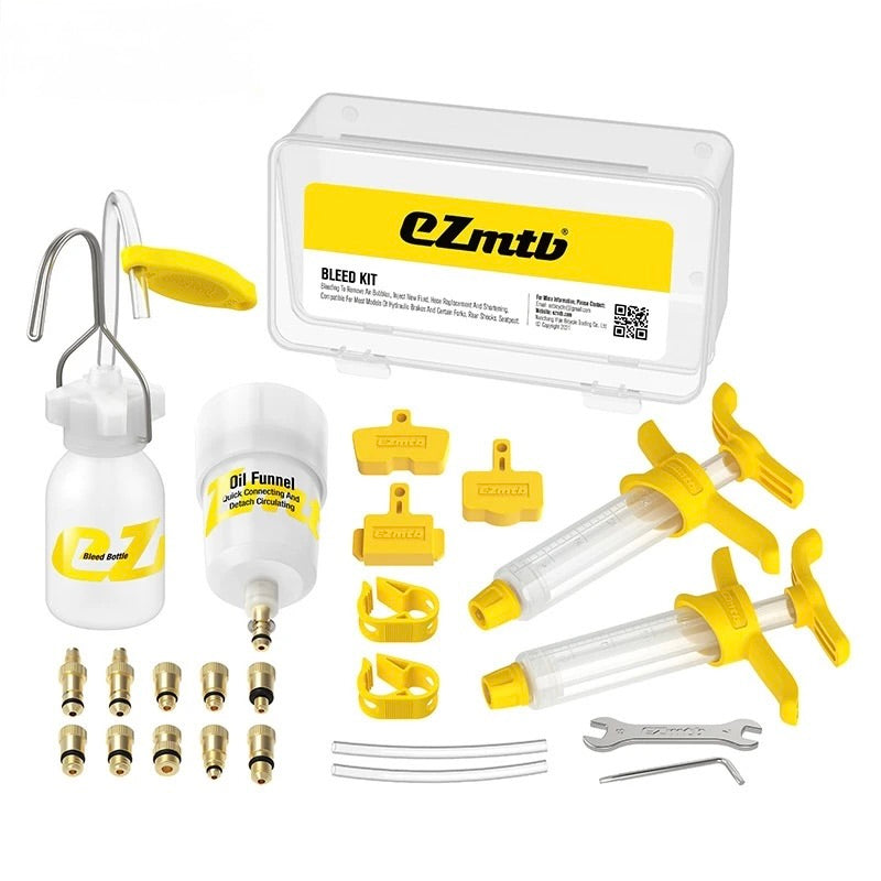 Bike Hydraulic Disc Brake Maintenance Kit, Adapters for Easy Oil Change