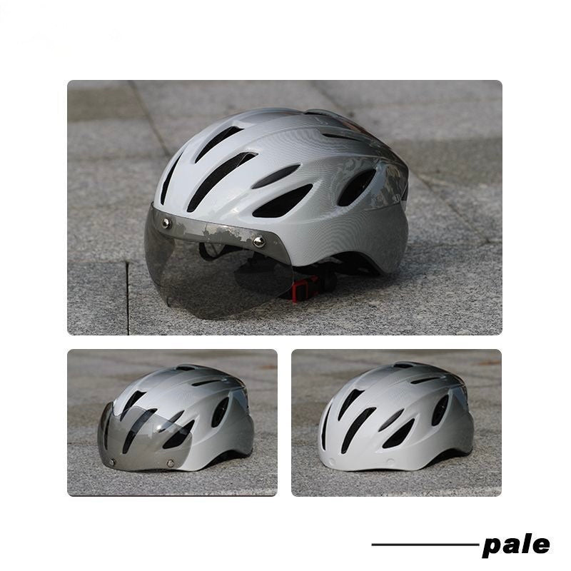 Bike Helmet with Photochromic Visor and Rear Light