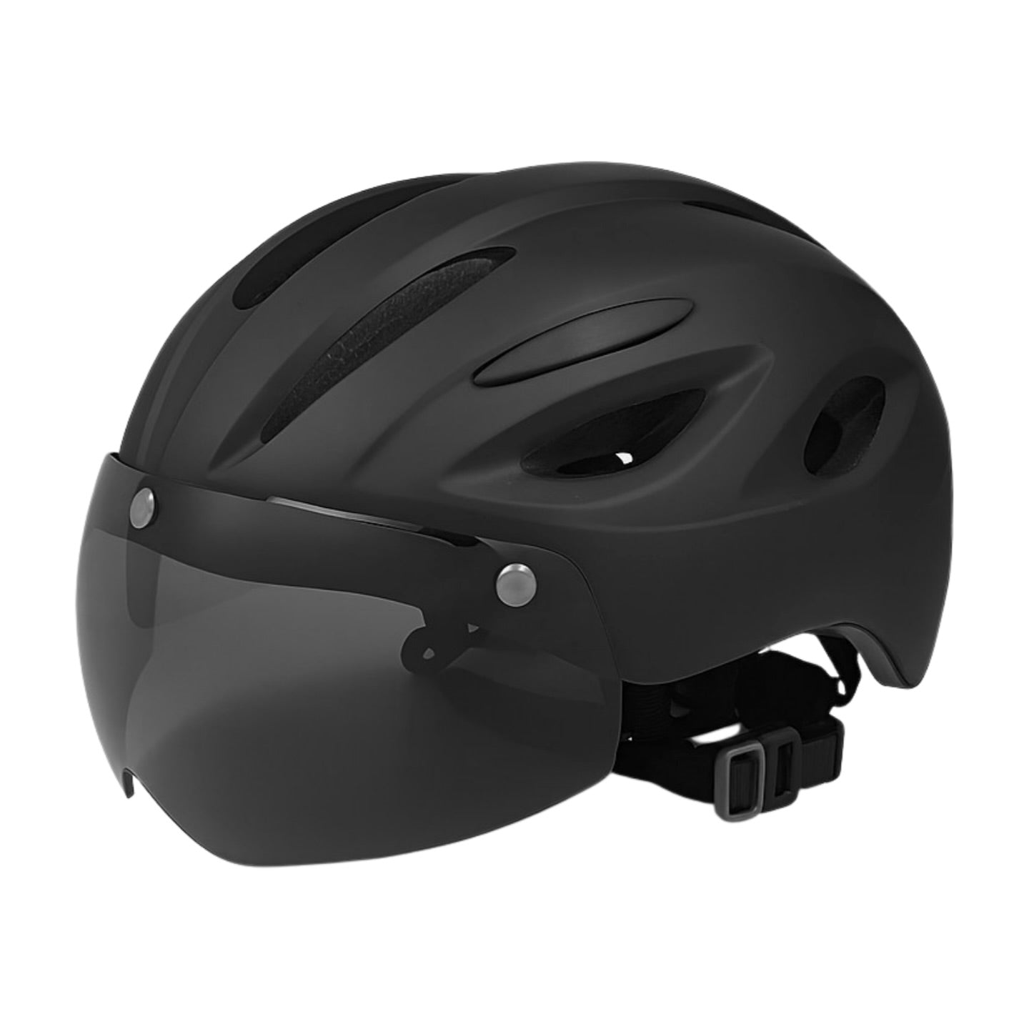 Bike Helmet with Photochromic Visor and Rear Light
