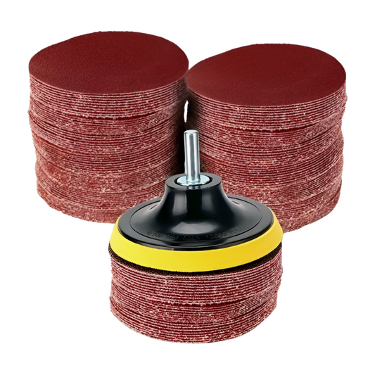 Sanding Disc Set with Hook & Loop Pad